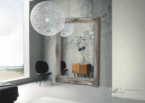 Bellagio Silver Ornate Mirror