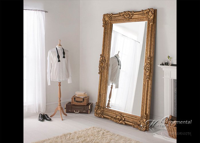 Colossus Extra Large Gold Mirror, Extra Large Leaning Floor Mirrors