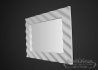 Wavy Rectangular Gloss White Mirror from Ornamental Mirrors Limited
