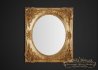 Ornate Gold Rectangular Frame with Oval Mirror from Ornamental Mirrors Limited