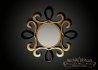 round black & gold mirror from Ornamental Mirrors Limited