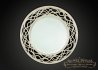 round cream decorative mirror from Ornamental Mirrors Limited